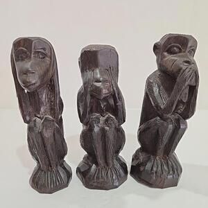 Hear No Evil See No Evil Speak No Evil Sitting Monkey Trio 5x1.5"